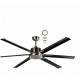 VENTILADOR DE TECHO DC ALUMINIO NEGRO 180 CM SIN LUZ
