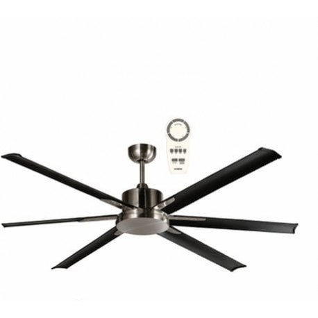 VENTILADOR DE TECHO DC ALUMINIO NEGRO 180 CM SIN LUZ