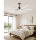 VENTILADOR DE TECHO DC ALUMINIO NIQUEL 210 CM SIN LUZ