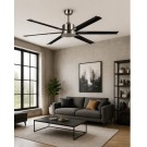 VENTILADOR DE TECHO DC ALUMINIO NEGRO 210 CM SIN LUZ