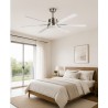 VENTILADOR DE TECHO DC ALUMINIO BLANCO 180 CM SIN LUZ