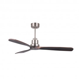 VENTILADOR DE TECHO DC NÍQUEL MADERA 132 CM SIN LUZ