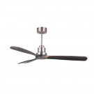 VENTILADOR DE TECHO DC NÍQUEL MADERA 132 CM SIN LUZ