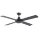 VENTILADOR DE TECHO DC ACERO NEGRO 132 CM SIN LUZ