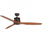 VENTILADOR DE TECHO NEGRO MADERA 152 CM SIN LUZ