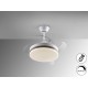 VENTILADOR DE TECHO DC RETRÁCTIL CCT 40/90CM BLANCO/BRONCE