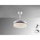 VENTILADOR DE TECHO DC RETRÁCTIL CCT 40/90CM BLANCO/BRONCE