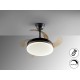 VENTILADOR DE TECHO DC RETRÁCTIL CCT 40/90CM NEGRO/BRONCE