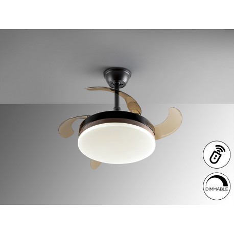 VENTILADOR DE TECHO DC RETRÁCTIL CCT 40/90CM NEGRO/BRONCE