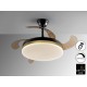 VENTILADOR DE TECHO DC RETRÁCTIL CCT 50/100CM NEGRO/ PAN DE ORO