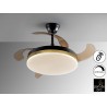 VENTILADOR DE TECHO DC RETRÁCTIL CCT 50/100CM NEGRO/ PAN DE ORO