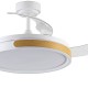 VENTILADOR  DE TECHO 32/55 CM BLANCO MADERA LED