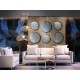 LAMPARA ORO MALLA METÁLICA