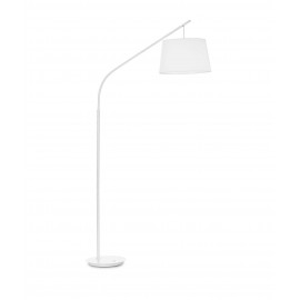 LÁMPARA DE PIE E27 BLANCO CON PANTALLA