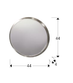 ESPEJO REDONDO 44 CM PLATA