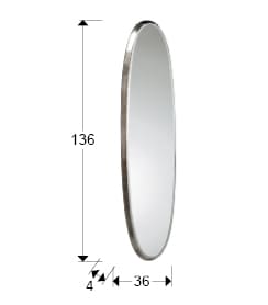 ESPEJO OVALADADO PLATA